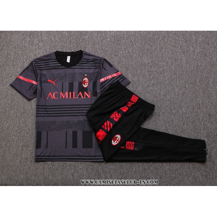 Chandal del AC Milan 22-23 Manga Corta Gris